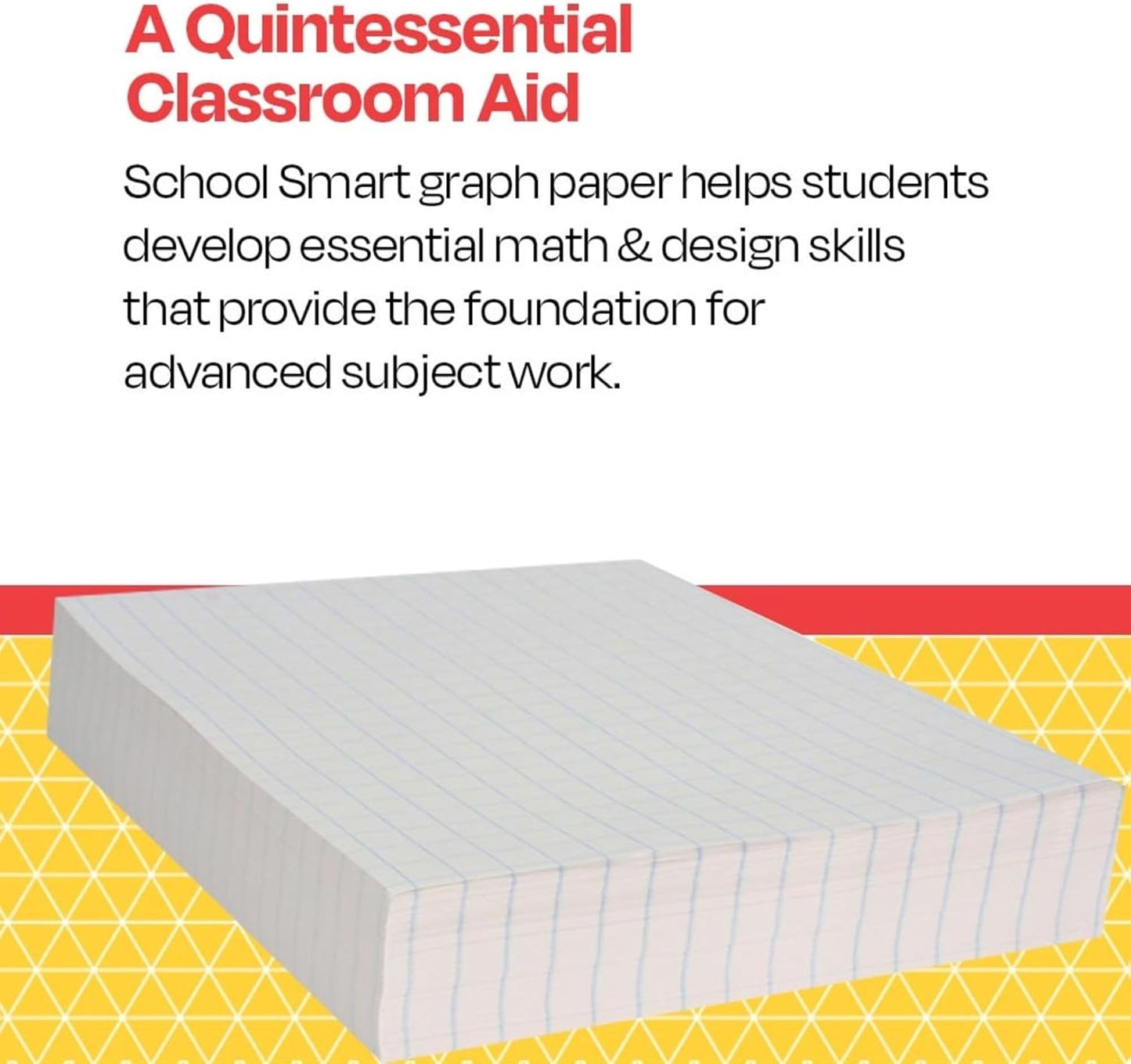 School Smart Double Sided Graph Paper, 8-1/2 x 11 Inches, 1/2 Inch Rule, White, Pack of 500 - 085279