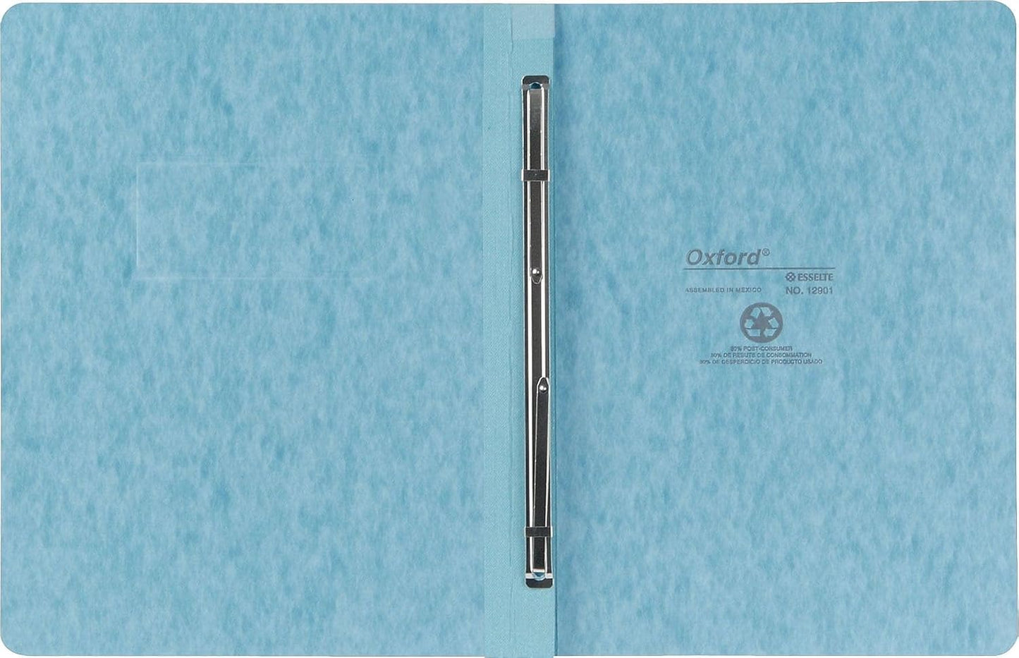 Oxford Heavyweight Pressguard and Pressboard Report Cover W/Reinforced Side Hinge, 2-Prong Fastener, 3" Cap, 8.5 X 11, LGT Blue