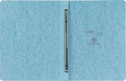 Oxford Heavyweight Pressguard and Pressboard Report Cover W/Reinforced Side Hinge, 2-Prong Fastener, 3" Cap, 8.5 X 11, LGT Blue