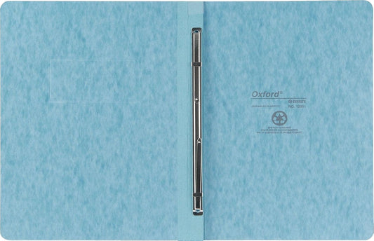 Oxford Heavyweight Pressguard and Pressboard Report Cover W/Reinforced Side Hinge, 2-Prong Fastener, 3" Cap, 8.5 X 11, LGT Blue
