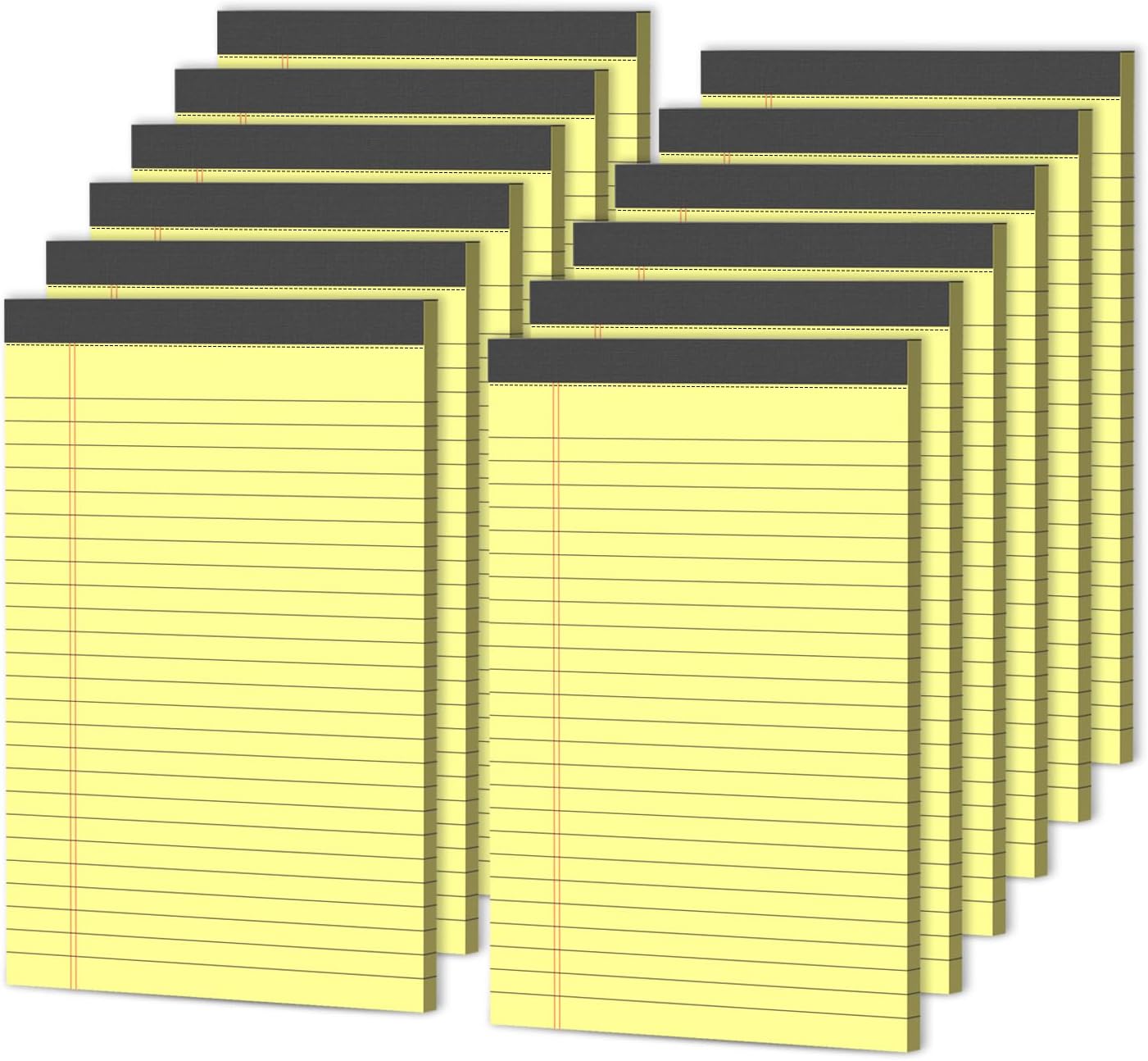 12 Pack Legal Pads 5x8 Inch Colorful Note Pads for Writing NotePads，Narrow Ruled Small Notepad 5x8 inch Legal Pad,30 Sheets Per Notebook Writing Pad for Study, Office, to-Do Lists(Multicolor)