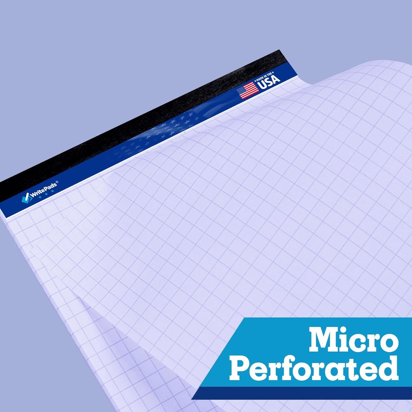 WritePads Legal note pads 8.5"x11" Legal Pads,Wide Ruled,White Paper,12 Pack,50 Sheets Per Writing Pad,Micro perforated Writing Pad,BL-MWT50W-12PAD