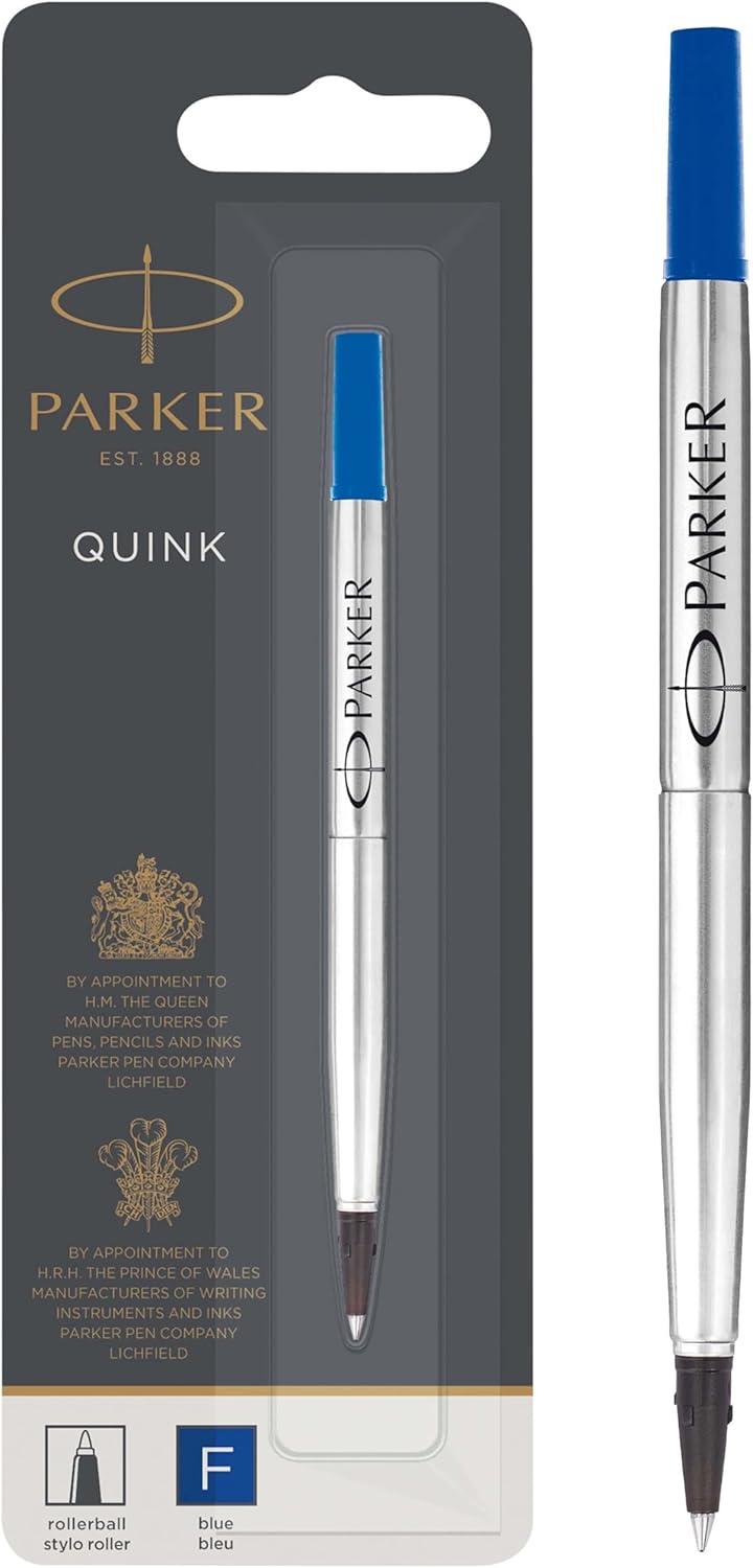Parker Rollerball Pen Refill | Fine Point | Blue QUINK Ink | 1 Count