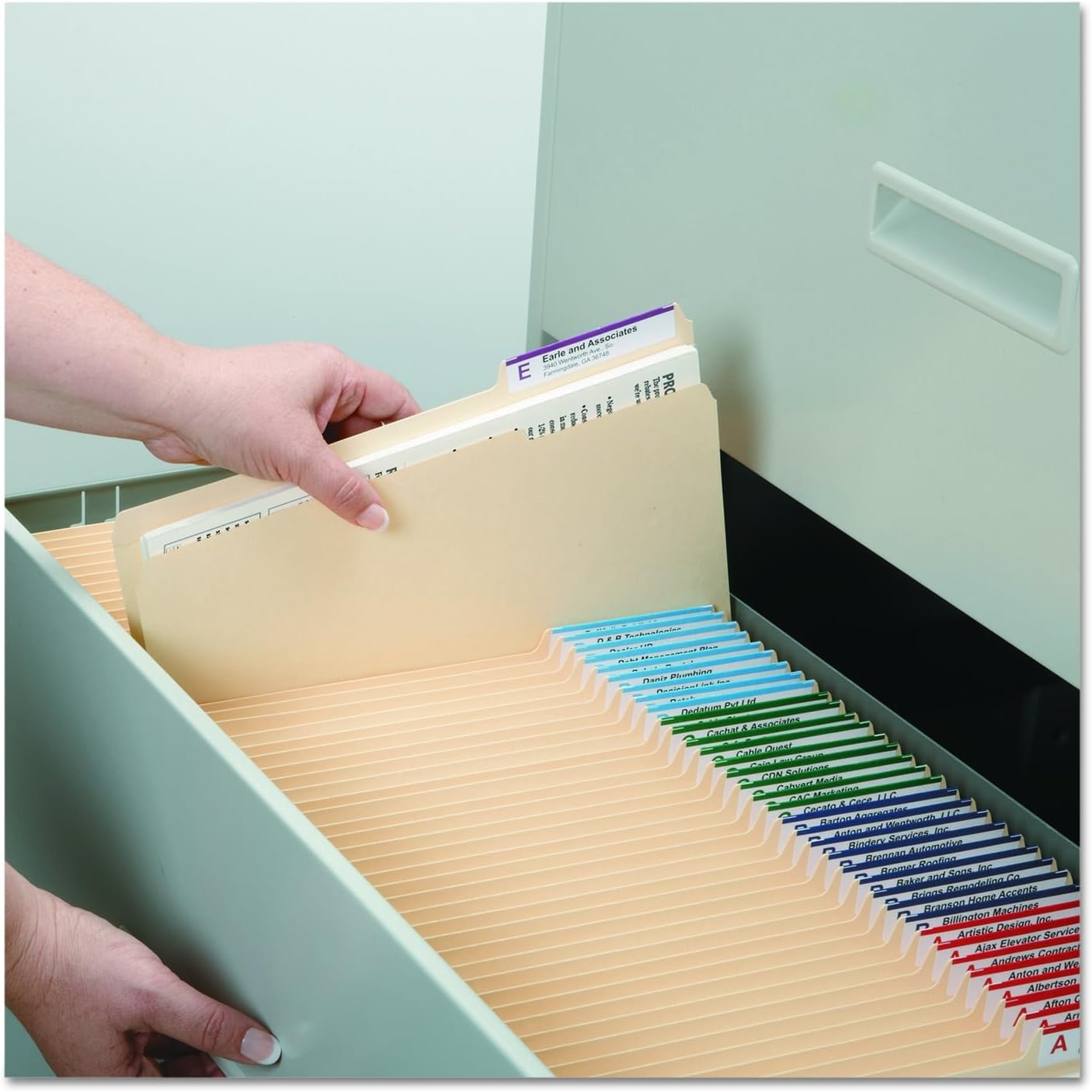 Smead Fastener File Folder, 2-Pack, Reinforced 1/3-Cut Tab Right Position, Letter Size, Manila, 50 per Box (14538)