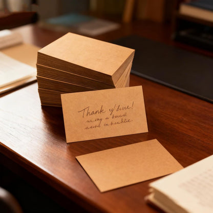 Bercoor 300 Pack Blank 3 x 5 Inch Index Cards, Heavy Study Cards, Note Cards for Office, School Learning, Kraft Paper