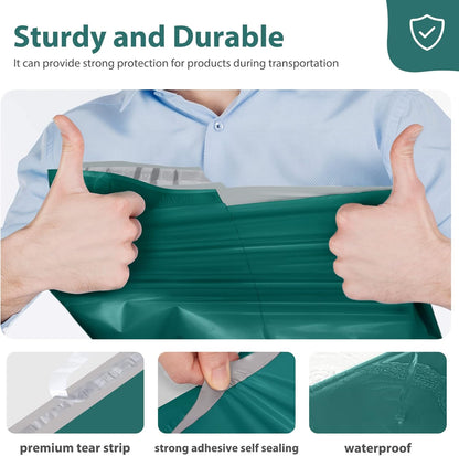 Fuxury Poly Mailers 10x13 Inch 100 Pack,Shipping Bags for Clothing,Strong Adhesive Mailing Envelopes,Heavy Duty Self Seal Plastic Postal Return Package Bags for Books Accessories Business,White