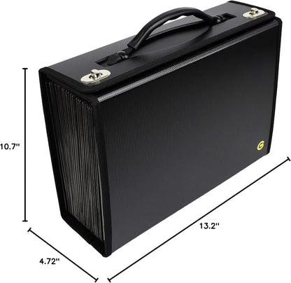 CNK Accordion File Folders with 24 Pockets Organizer for Document Paper Storage Folder Documents Expanding Binder Folio Pocket Receipt Filing Expandable Files Dividers Labels Letter Durable Handle