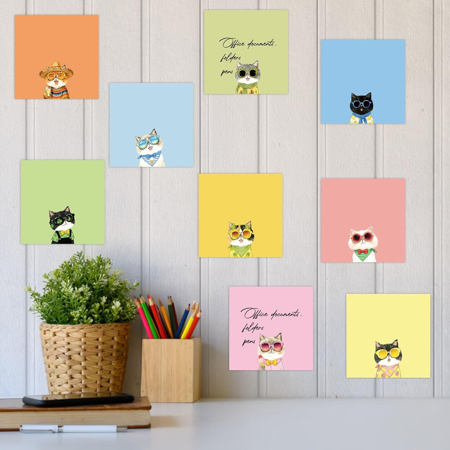Dumpster Fire Sticky Notes 9 Pack, Funny Dumpster Fire Notepads for Work Stress Relief, Cute Self-Stick Memo Note Pads for Office, Humorous Gifts for Coworkers Students School Office Supplies 3×3 Inch