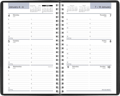 AT-A-GLANCE 2026 Appointment Book Planner, Weekly, 5" x 8", Small, DayMinder, Black (G2000026)