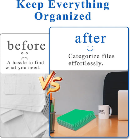 Zzrywuty 50 Packs Two Pocket File Folders with Business Card Slot,Textured Paper,Letter Size,Holds 100 Plus Sheets for School,Office,Business,Royal Blue