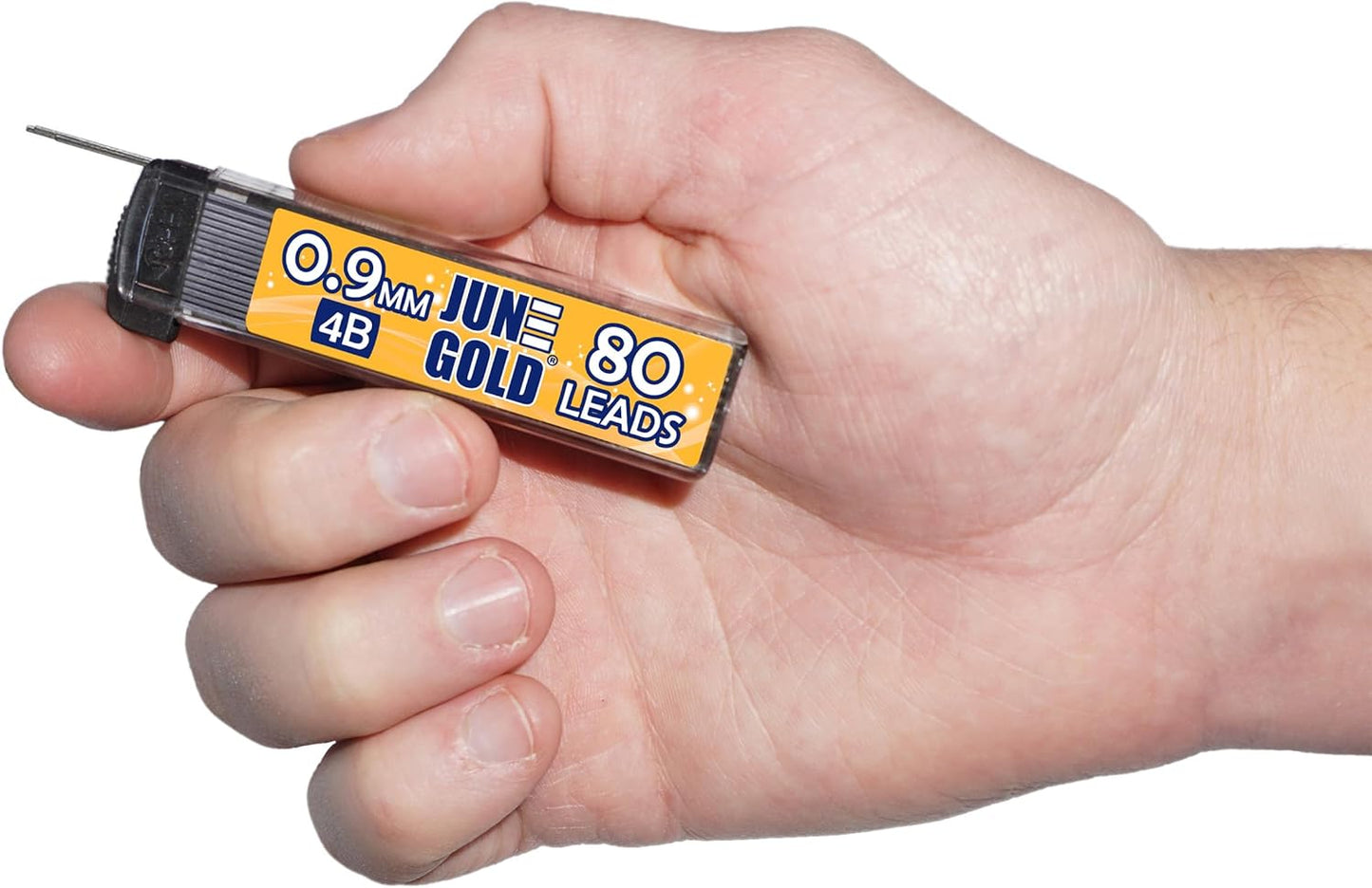 June Gold 640 Pieces, 0.5 mm HB #2 Lead Refills, 160 Pieces Per Dispenser, Fine Thickness, Break Resistant Lead/Graphite (Pack of 4 Dispensers)