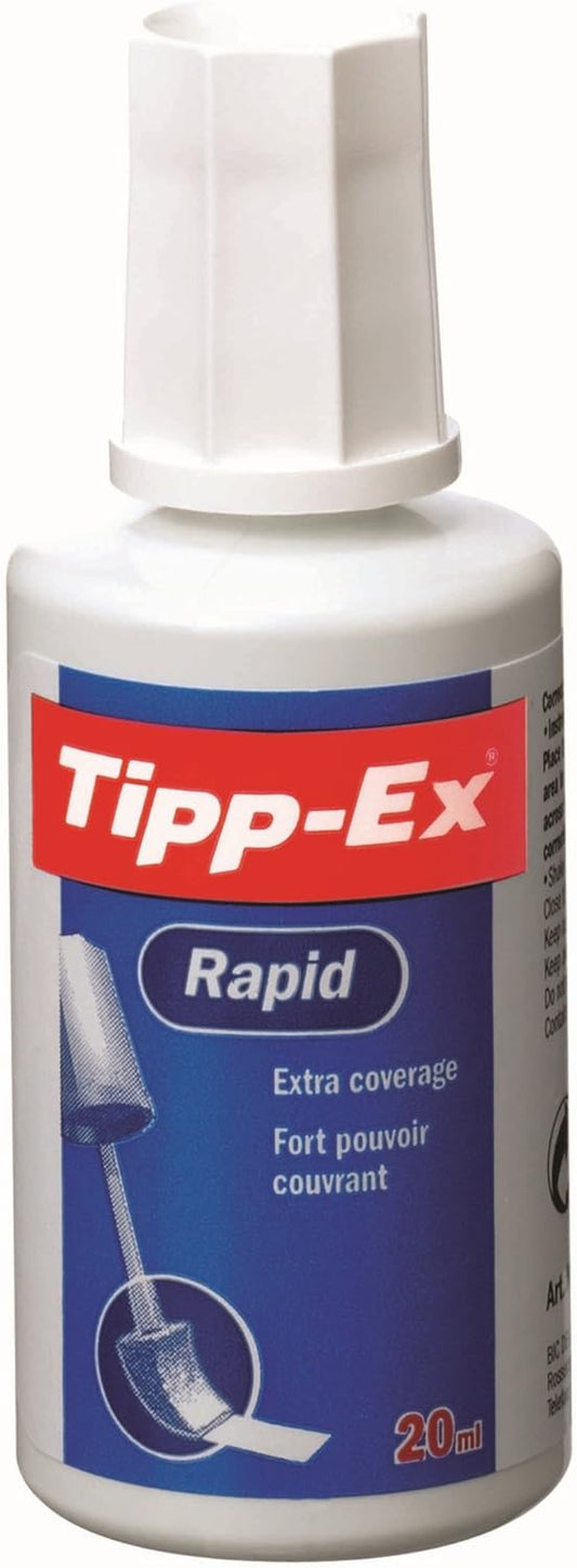 Tipp-Ex Pack of 10 Rapid Correction Fluid 20ml White