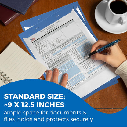 150 Pack Manuscript Covers, Letter-Size Report Covers, Top-Bound Document Folders, 0.23mm / 180gsm Blue Paper Covers for Filing, Organizing & Presentations