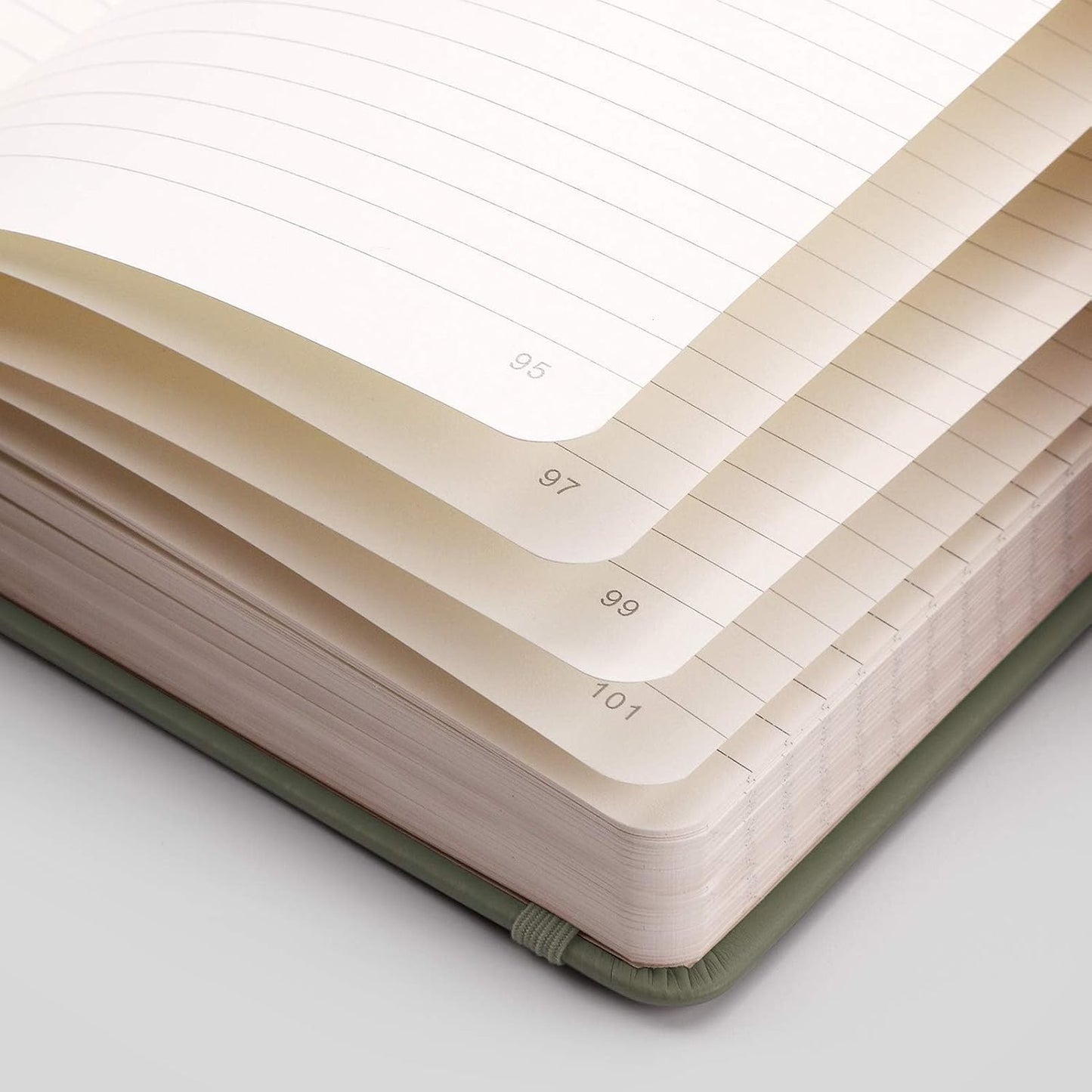 EMSHOI Graph Paper Notebook - 256 Pages A5 Graph Notebook/Journal, Hard Cover, 120gsm Thick Paper, Smooth PU Leather, Inner Pocket, 5.75'' × 8.38''-Black