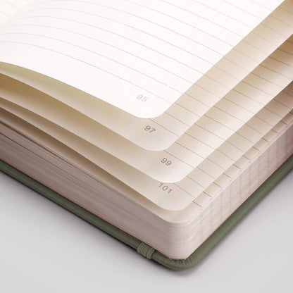 EMSHOI Graph Paper Notebook - 256 Pages A5 Graph Notebook/Journal, Hard Cover, 120gsm Thick Paper, Smooth PU Leather, Inner Pocket, 5.75'' × 8.38''-Black