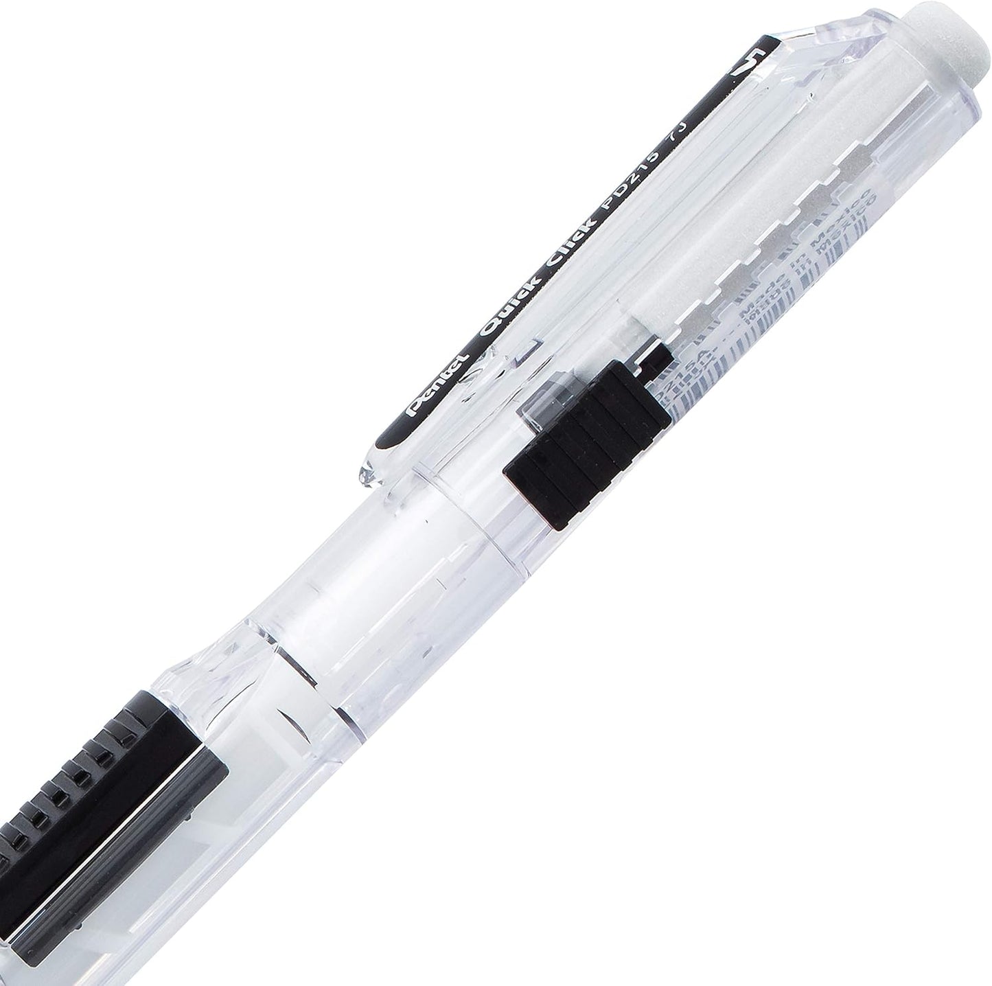 Pentel Quick Click Mechanical Pencil, (0.7mm), Medium, Black Barrel, Box of 12 Pencils (PD217A)