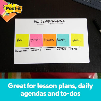Post-it Dry Erase Sheets, 7 in x 11.3 in, 3 Sheets, Sticks Securely and Removes Cleanly (DEFSHEETS-3PK)