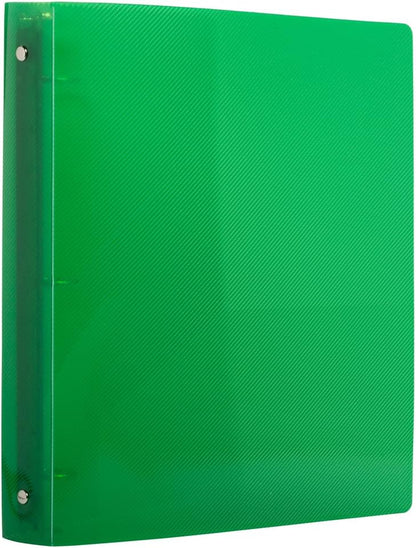 JAM PAPER Plastic 0.75 inch Binder - Clear 3 Ring Binder - Sold Individually