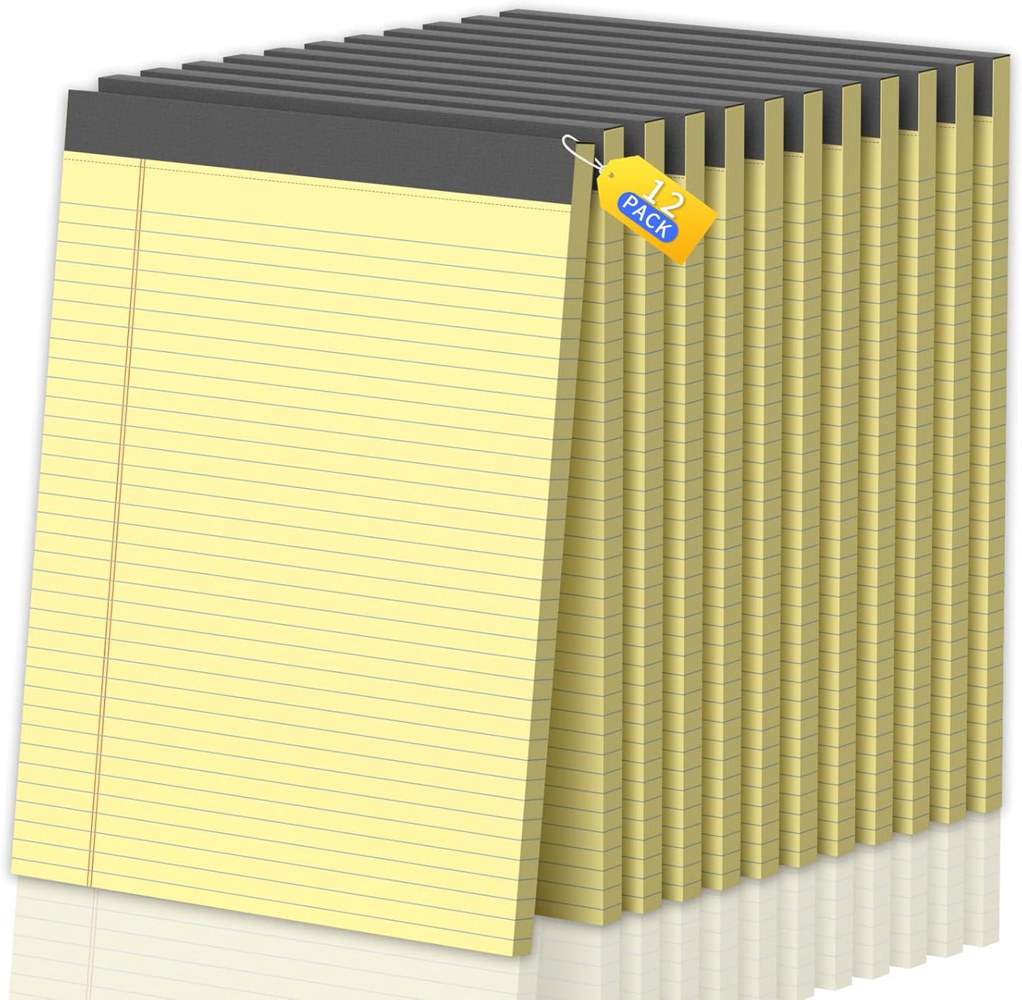 Legal Pads 8.5 X11, Narrow Ruled Notepads, 2 Pack, 50 Sheet/Pad, White Legal Pads, Tear Off Notepad, Perforated Writing Pad, Notebook Paper College Ruled, Notepads for Office Home School, Notepad