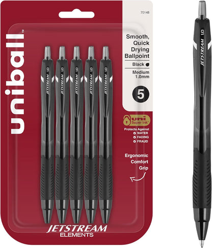 uniball Jetstream 101 Ballpoint Pens, Medium Point (1.0mm), Blue, 12 Pack