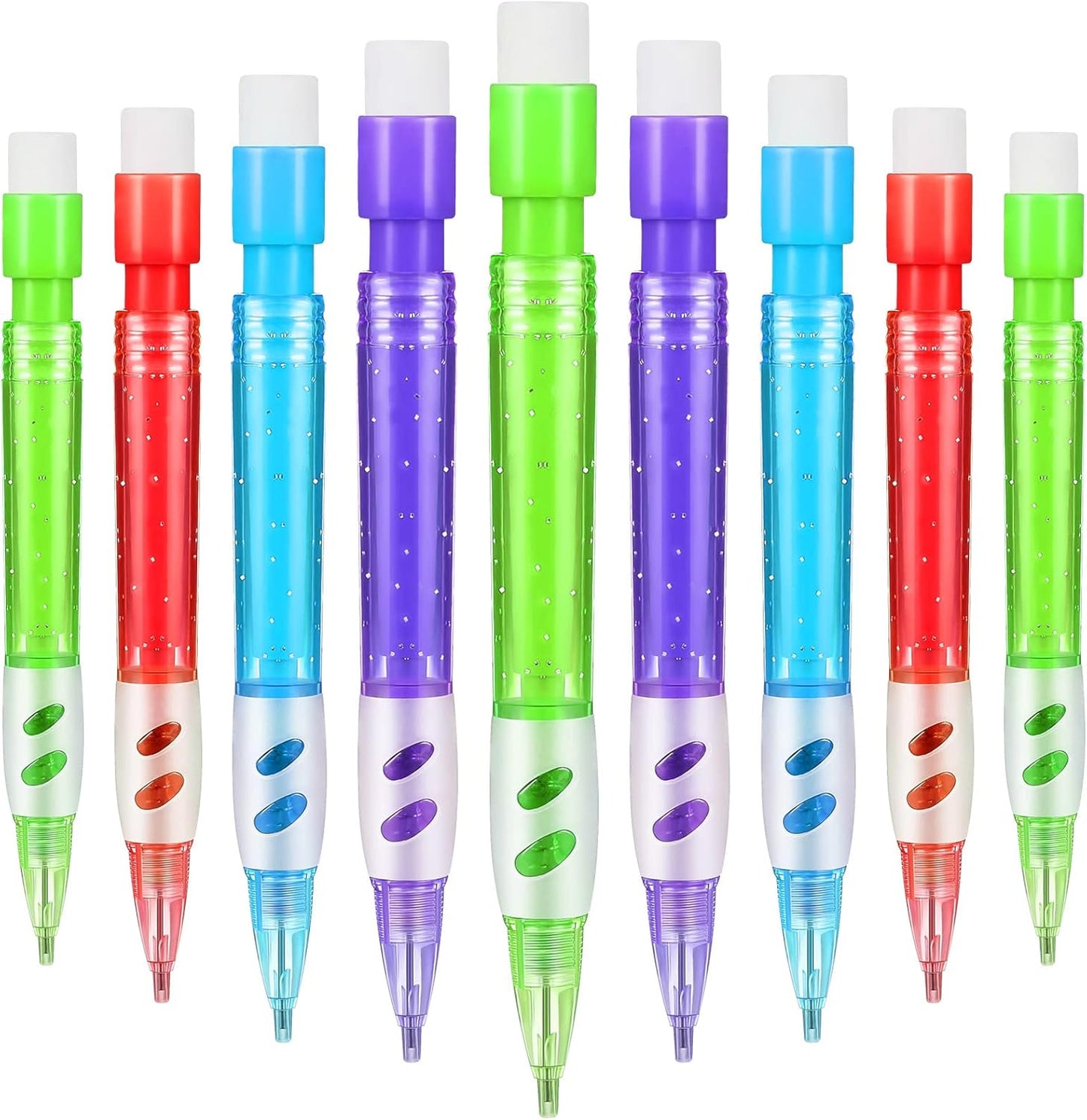 Gersoniel Assorted Mini Mechanical Pencils 0.7 mm Automatic Pencils with Mini Erasers Pens Stationery Supplies for Home Office School Writing Drawing Drafting(16 Pieces)