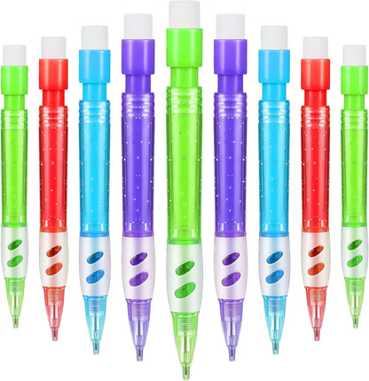Gersoniel Assorted Mini Mechanical Pencils 0.7 mm Automatic Pencils with Mini Erasers Pens Stationery Supplies for Home Office School Writing Drawing Drafting(16 Pieces)