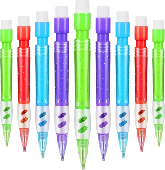 Gersoniel Assorted Mini Mechanical Pencils 0.7 mm Automatic Pencils with Mini Erasers Pens Stationery Supplies for Home Office School Writing Drawing Drafting(16 Pieces)