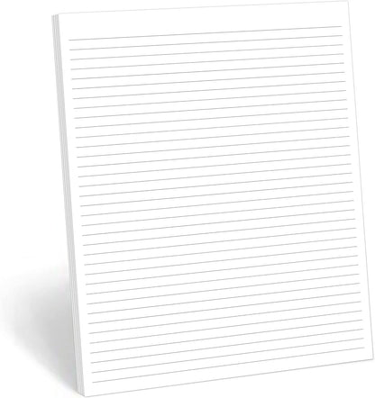 321Done Ruled Notepad Lined Notepad - Made in USA, White - Half Size (5.5x8.5), Wide-Ruled