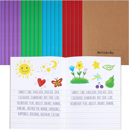 Henoyso 60 Pack Primary Composition Notebook, 9-3/4" x 7-1/2", Kids Primary Journal, K-2 Writing Notebook for Kids Student Draw Write Story Journal Half Blank Books(Macaron Color)