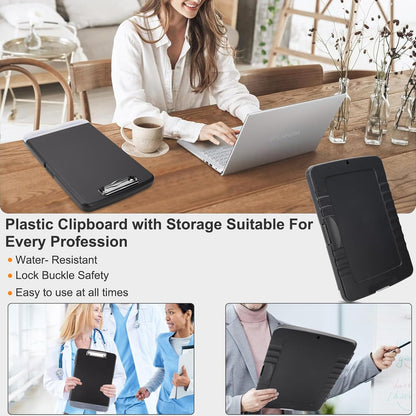 SFLHHDM Purple Clipboard, Clip Boards 8.5x11, Teacher Clipboards with Storage, Plastic Clipboard with Pen Holder, Clipboards Storage for Women Teachers Work, School & Office Supplies