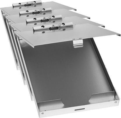 Blue Summit Supplies Aluminum Storage Clipboard, 1 Compartment, Clip for Letter Paper, Great for Office, Jobsite or Classroom