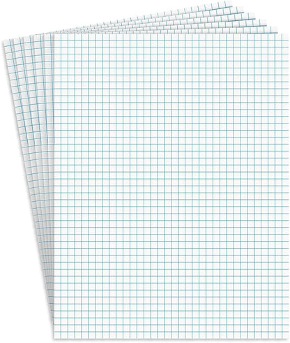 STAPLES Graph Pads, 8.5” x 11”, Graph Ruled, White, 50 Sheets/Pad, 6‑Pack