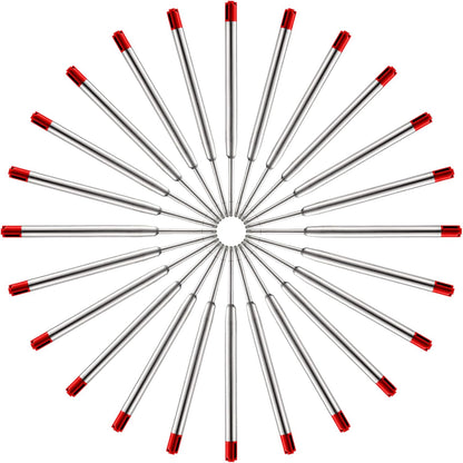 DunBong Pen Refills, Black Ink Refill Pack of 5, Replaceable Ballpoint Pen Refills, Medium Point Metal Refill (Black)