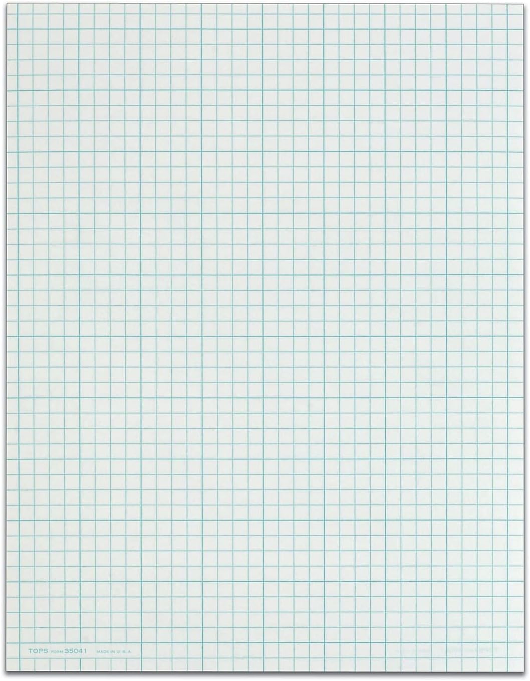 TOPS Cross-Section Pads, 8-1/2" x 11", Glue Top, Graph Rule (10 x 10), 50 Sheets (35101)