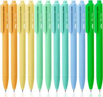 Mr. Pen- Retractable Gel Pens, 12 Pack, Colorful Ink, Fine Point 0.7mm, Fast Dry, Smooth Writing, Cute Pens for Drawing, Writing Planner and School Supplies