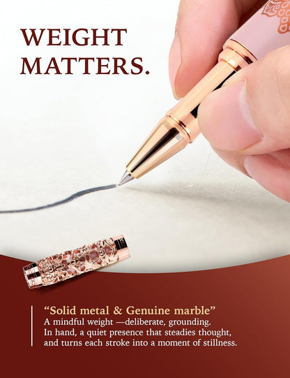 ARTEX Executive Rollerball Pen-Museum Collections-Crafting Timeless Beauty-Luxury Pen Gift & Office Desk Decor, German SCHMIDT refill, Solid Metal Texture