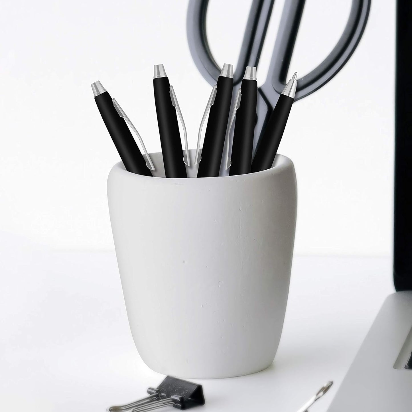 Personalized Langham Ballpoint Pens, Set of 10/50/100 by DISCOUNT PROMOS - Black Ink, Great for Office, Business, Tradeshows - Black