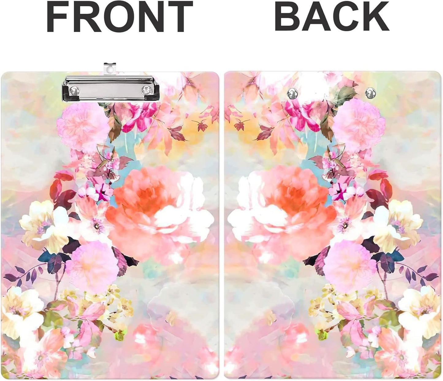 Fashion Clipboard, A4 Letter Size Wooden Decorative Clipboards for Teacher, Nurse, Doctor,Student and Kids, Cute Design for Standard Size 12.2" x 8.9" (C-Pink Purple Marble)