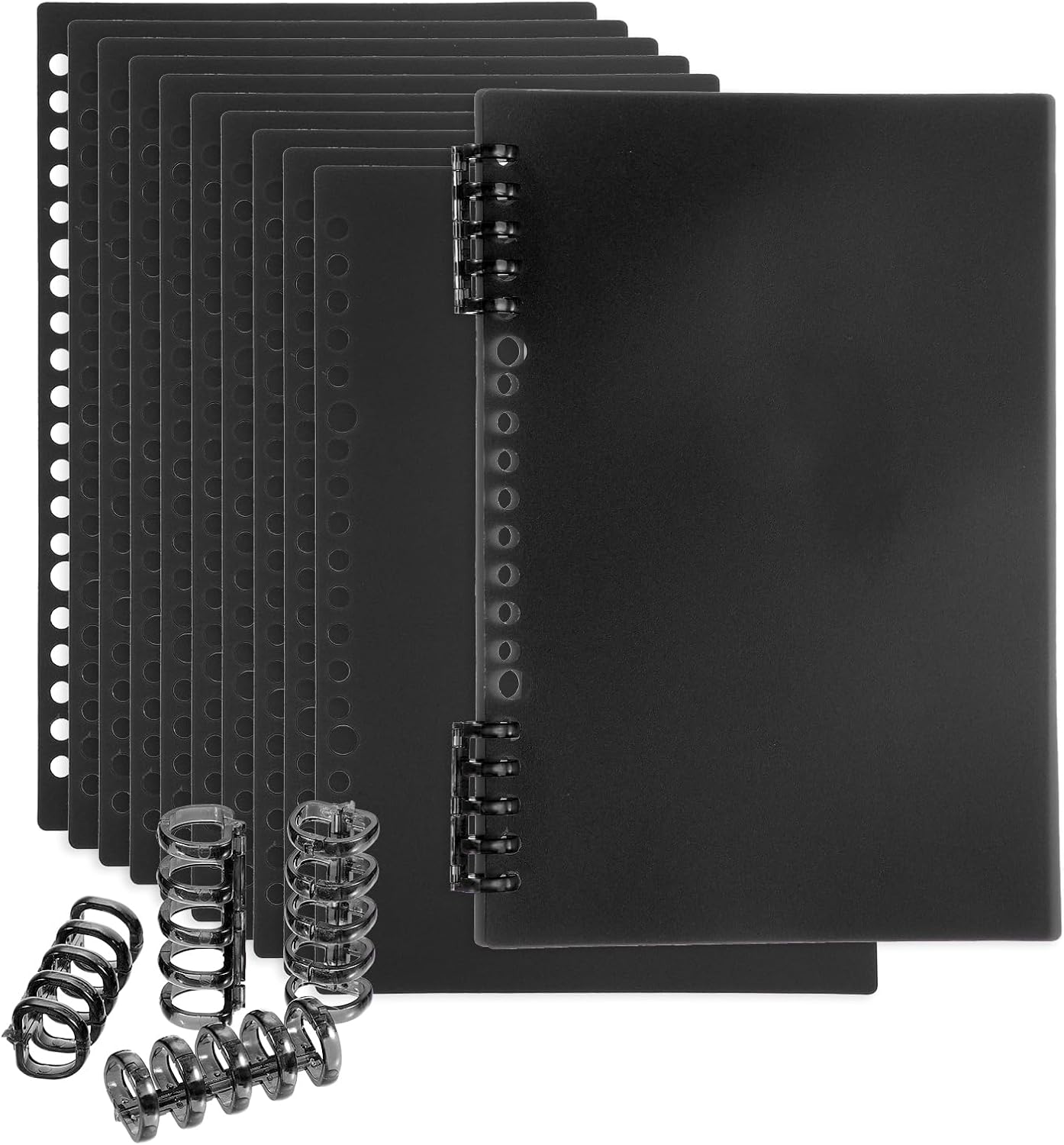 PATIKIL 12 Pack Binding Covers, A5(8.4x5.7 Inch) 22 Mil Plastic Notebook Covers Sheets with Binding Comb for Book Report Presentation, Light Blue