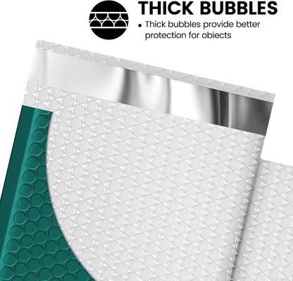 Fuxury Bubble Mailer 6x10" 100 Pack White Bubble Mailers Usable Size 6x9" Self Seal Padded Mailing Envelopes Opaque Bubble Padded Mailer for Small Business Mailing Jewelry Makeup Small Items