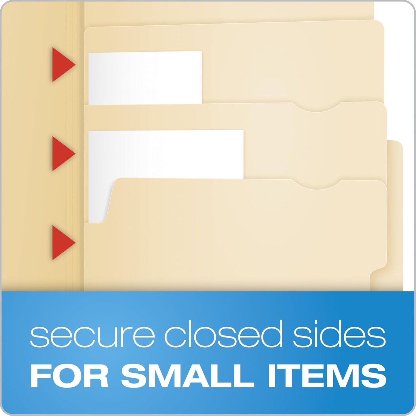 Pendaflex Divide It Up File Folders, Paper and Documents Organizer, Folder with Pockets, Manila File Organizer for School, Home and Office, Letter Size, 24/Pack (10770)