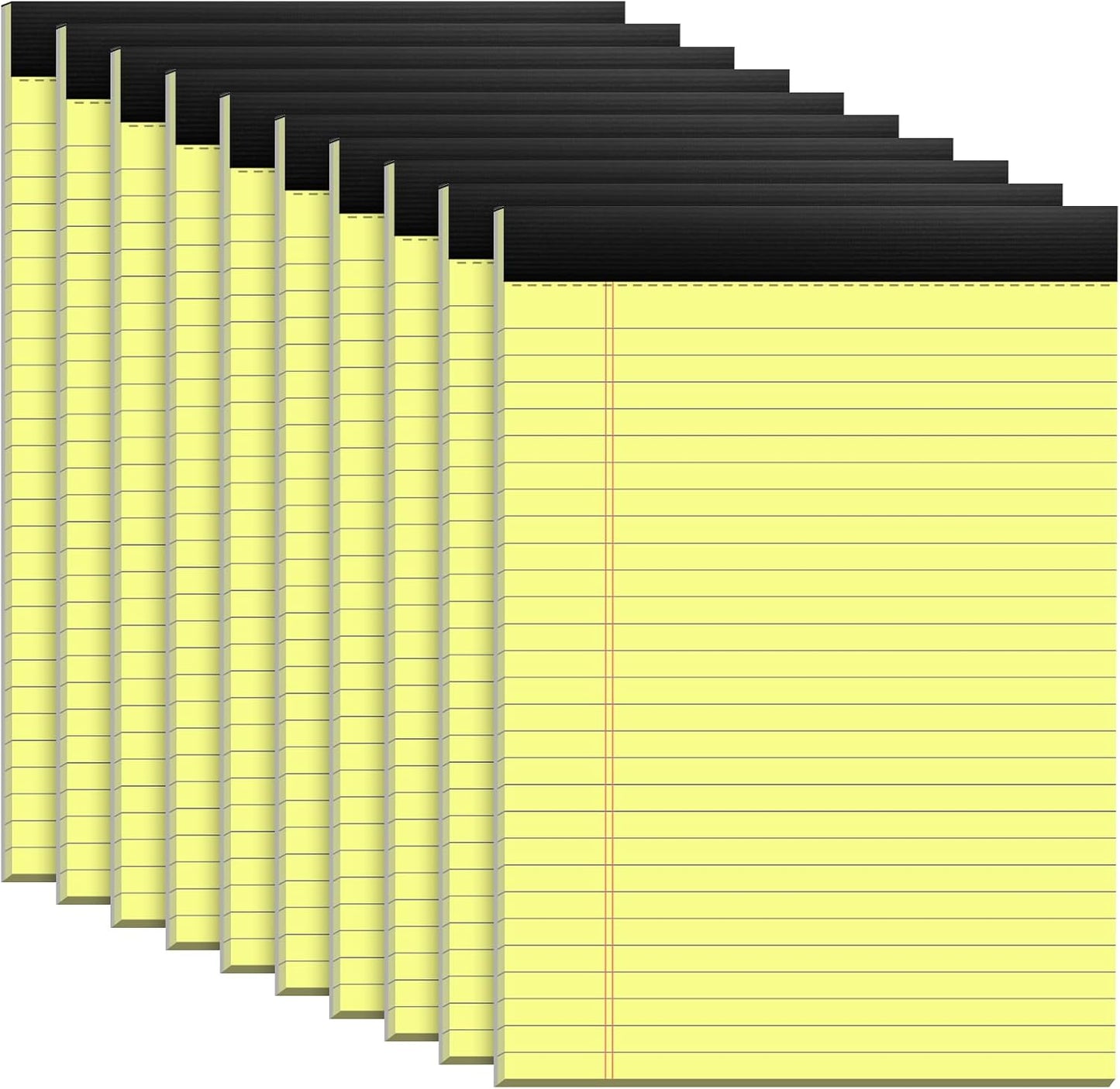 Legal Pads 8.5 x 11 Writing Pads, 3 Pack Note Pads 8.5 x 11 Wide Ruled Pads of Paper, Micro Perforated Notepad 8.5'' x 11'' Lined Paper Pads, Thickness Paper with Strong Cardboard, 30 Sheets per Pad
