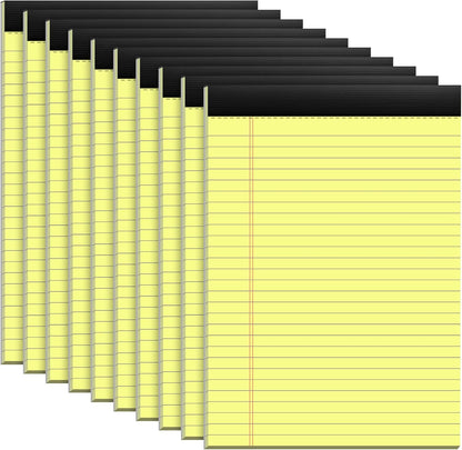 Legal Pads 8.5 x 11 Writing Pads, 3 Pack Note Pads 8.5 x 11 Wide Ruled Pads of Paper, Micro Perforated Notepad 8.5'' x 11'' Lined Paper Pads, Thickness Paper with Strong Cardboard, 30 Sheets per Pad
