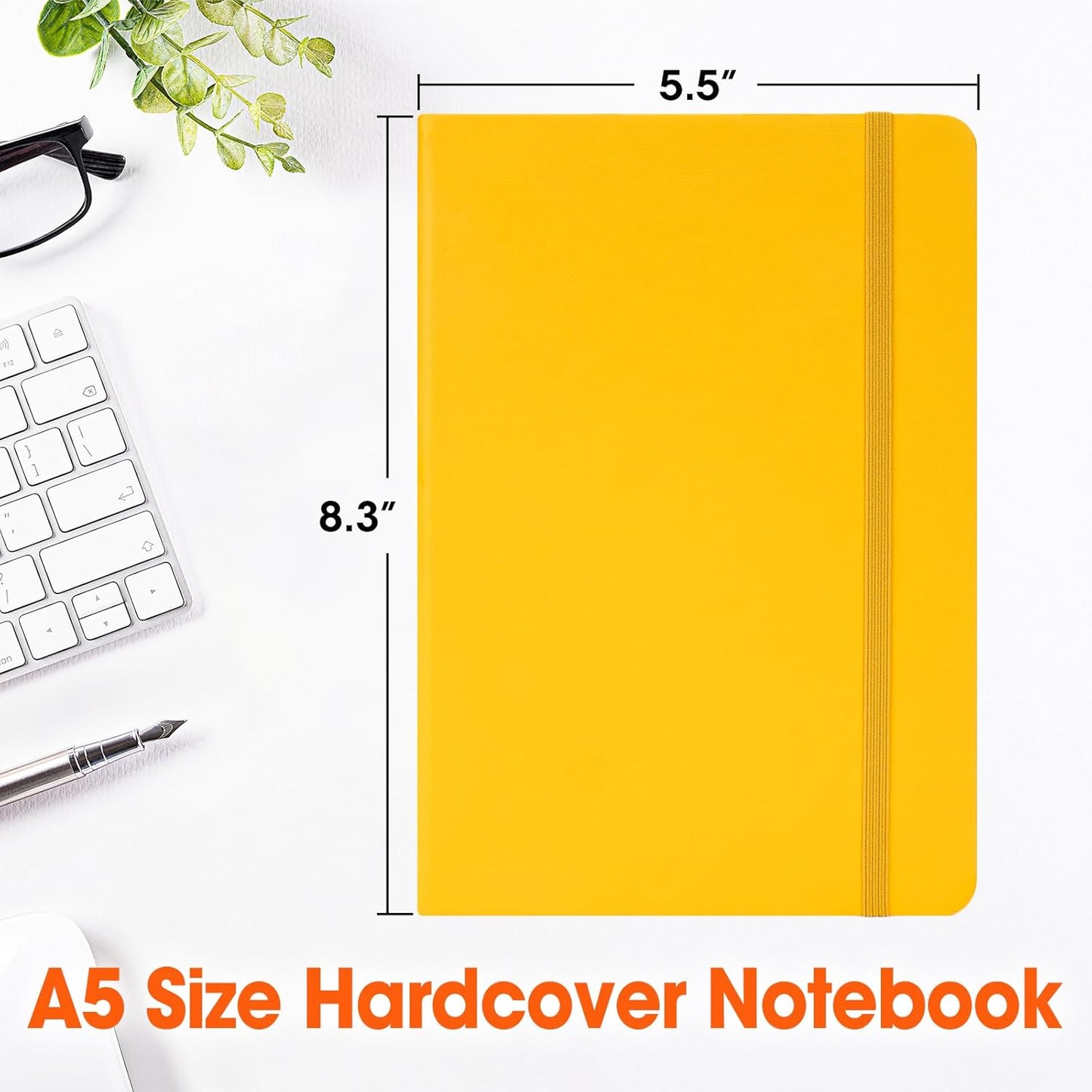 12 Pack Lined Journal Notebook for Work, 200 Pages, Medium 5.5 in x 8.3 in, A5 College Ruled, Hardcover Journaling Notebooks for Writing, Note Taking, Fit for Business Work School Home (Black)