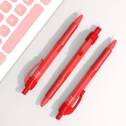 deegtran Pens Bulk, 30 Pack No Bleed Black Ink Click Pens with Soft Grip, Wholesale Retractable Ballpoint Pens for Office School, Medium Point Smooth 1.0MM