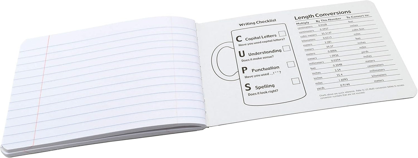 Pacon Junior Composition Book, 3/8" Ruled 5" x 7-1/2", 100 White Sheets , 6 Count