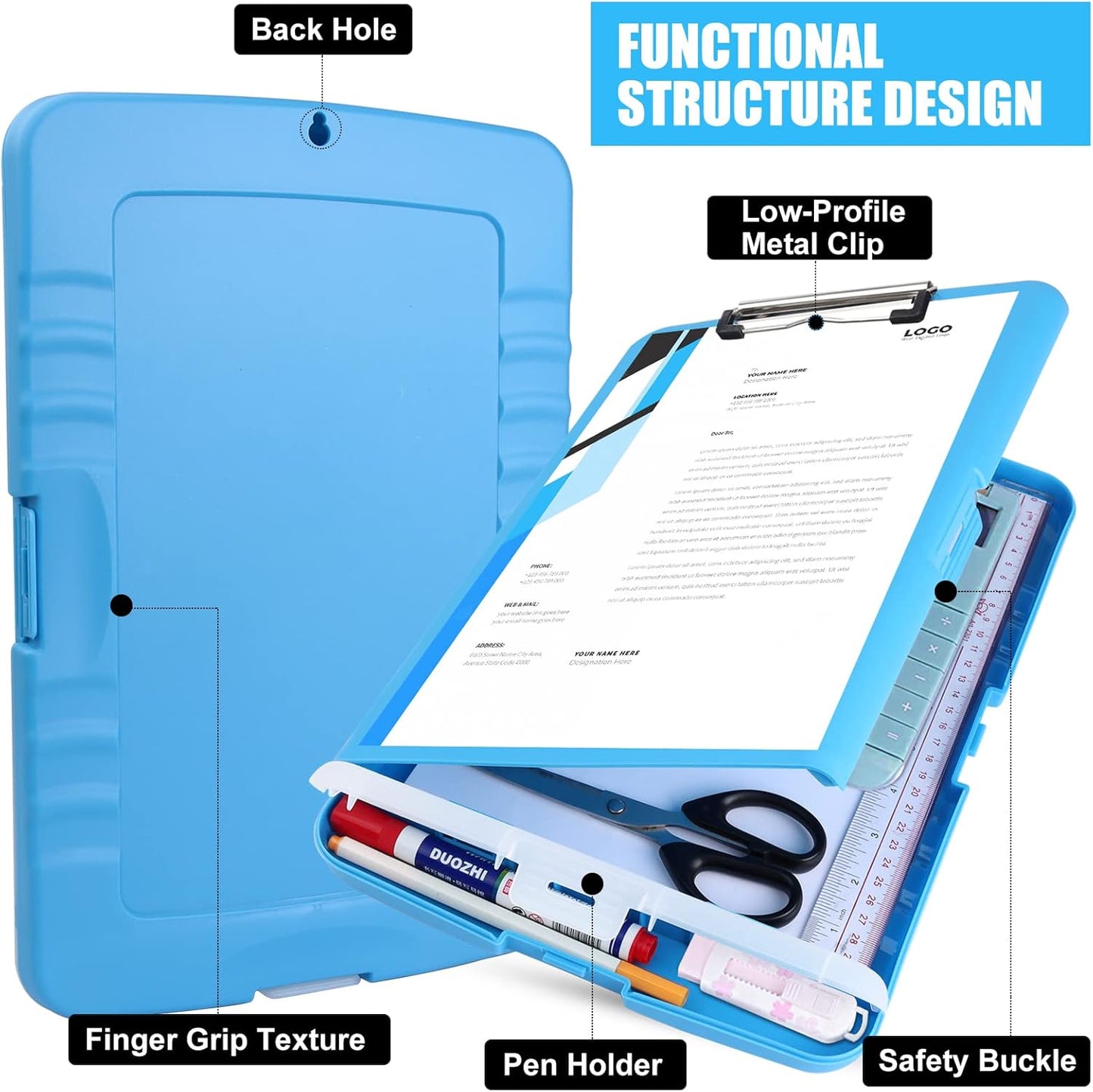 Red Plastic Clipboard with Storage,TFDLCG zm High Capacity Clip Boards 8.5x11,A4 Binder Nursing Clipboard Folder Heavy Duty for Women Teachers Work,School Office