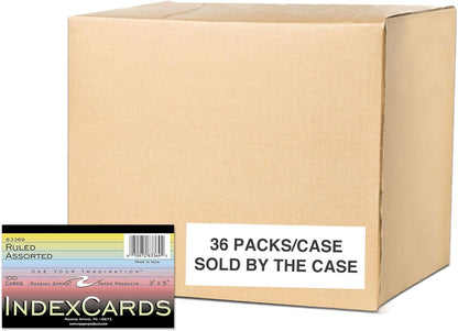 Roaring Spring Mini Index Cards 3"x2.5", 200 Count, 100# White Single Sided Ruled Paper, In Convent Tray Holder, Blank on Back (Pack of 1)