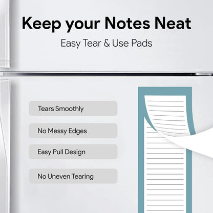 8 Magnetic Notepads – Notepads for Grocery List, Shopping List, To-Do List, Reminders -Strong Magnetic Back- Memo Notepad with Realistic Fruit Designs | 25 Sheets per Pad 7.5 x 3.5 inch (8 Pack)