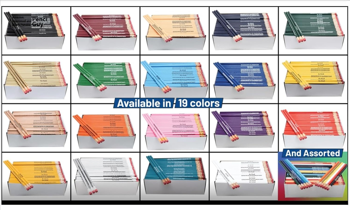 Pencil Guy Promotional Personalized Imprinted Round Pencils.-500 per box